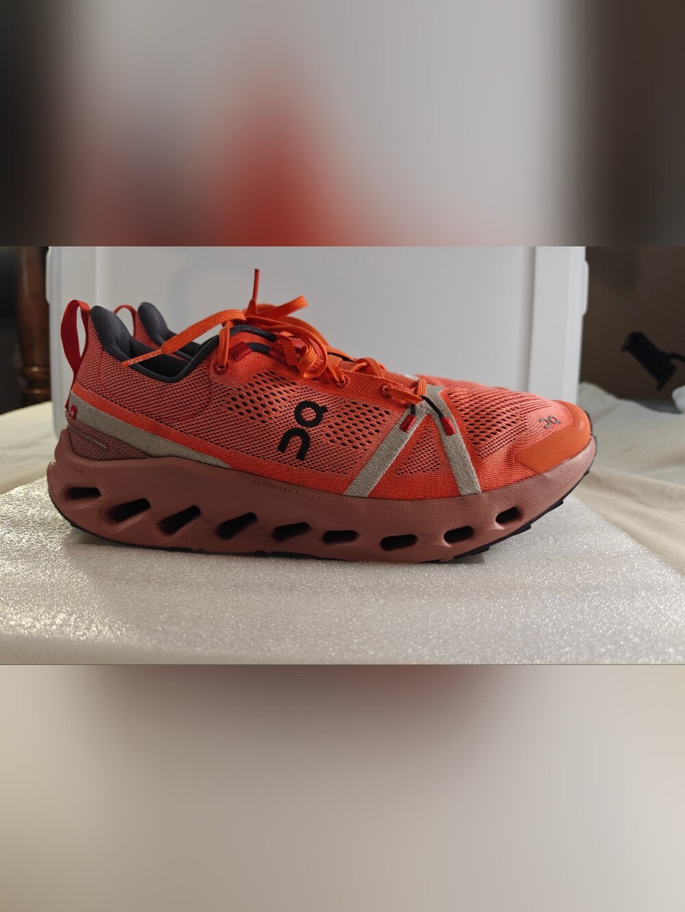On Running Cloudsurfer Trail Mens Shoes Orange Size 12M Trail Running Sneakers - Picture 3 of 9